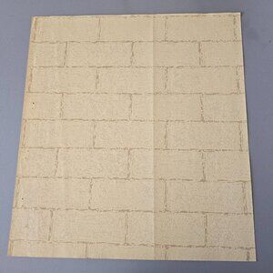 Vintage Wallpaper Sample Sheet 70s Brick MCM Retro Craft Supply Ephemera Paper